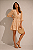Vestido Talita Bege Estampado - Imagem 1