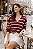 Blusa Tricot Listrada Vermelha - Imagem 1