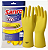 Luva Mão Latex Forrada Sanro Top Amarela Tam G/8 (1 Par) - Imagem 1