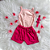 Conjunto Blusa Alcinha Rosa e Shorts Bebê Pink tamanho 9 a 12 meses - Imagem 1