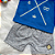 Conjunto Camiseta Manga Curta Canguru Azul e Shorts Cinza Bebê Menino tamanho 6 a 9 meses - Imagem 4