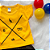 Conjunto Camiseta Manga Curta Canguru Amarelo e Shorts Preto Bebê Menino tamanho 6 a 9 meses - Imagem 2