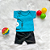 Conjunto Camiseta Manga Curta Tigre e Shorts Bebê Menino tamanho 3 a 6 meses - Imagem 1