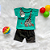 Conjunto Camiseta Manga Curta Safári e Shorts Bebê Menino tamanho 3 a 6 meses - Imagem 1
