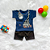 Conjunto Camiseta Manga Curta Safári e Shorts Bebê Menino tamanho 3 a 6 meses - Imagem 1