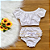 Conjunto Cropped e Calcinha Bebê Branco tamanho 6 9 meses - Imagem 1