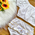 Conjunto Cropped e Calcinha Bebê Branco tamanho 6 9 meses - Imagem 2