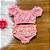 Conjunto Cropped e Calcinha Bebê Rosa tamanho 6 9 meses - Imagem 1