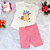Conjunto Blusa Manga Curta Abacaxi Morango e Bermuda Ciclista Bebê Menina tamanho M 6 meses - Imagem 1