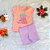 Conjunto Blusa Manga Curta Abacaxi Morango e Bermuda Ciclista Bebê Menina tamanho P 3 meses - Imagem 1