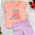 Conjunto Blusa Manga Curta Abacaxi Morango e Bermuda Ciclista Bebê Menina tamanho P 3 meses - Imagem 2