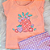 Conjunto Blusa Manga Curta Abacaxi Morango e Bermuda Ciclista Bebê Menina tamanho P 3 meses - Imagem 3