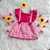 Romper Saia Bebê Rosa tamanho 6 a 9 meses - Imagem 1