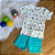 Conjunto Camiseta Branca Manga Curta Coqueiros e Bermuda Azul Menino tamanho 2 - Imagem 1
