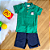 Conjunto Camiseta Gola Polo Verde e Bermuda Azul Marinho Menino tamanho 3 - Imagem 1