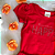 Conjunto Blusa Manga Curta Vermelha Happy e Shorts Saia Vermelho Menina tamanho 1 - Imagem 2