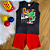 Conjunto Camiseta Regata Kids Team Cinza e Bermuda Vermelha Menino Tamanho 3 - Imagem 1