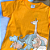 Conjunto Camiseta Manga Curta Animais Laranja e Bermuda Cinza Menino Tamanho 3 - Imagem 2