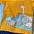 Conjunto Camiseta Manga Curta Animais Laranja e Bermuda Cinza Menino Tamanho 3 - Imagem 3