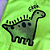 Conjunto Camiseta Regata Dino Roar Verde Lima e Bermuda Cinza Estampada Menino Tamanho 1 - Imagem 3