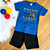 Conjunto Camiseta Manga Curta Azul Games e Bermuda Preta Menino Tamanho 3 - Imagem 1