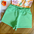 Conjunto Blusa Manga Curta Unicórnio Laranja e Shorts Verde Menina Tamanho 1 - Imagem 4