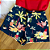 Conjunto Blusa Regata Vermelha e Shorts Estampado Azul Marinho Menina Tamanho 3 - Imagem 4