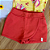 Conjunto Blusa Manga Curta Amarela Estampada e Shorts Saia Coral Menina Tamanho 3 - Imagem 4