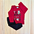 Conjunto Marlan Baby Camiseta Manga Longa Estampada Vermelha Calça Moletinho Preta Menino Tam M - Imagem 1