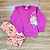 Conjunto Moletom Flanelado Elian Blusão e Legging Roxo com Caramelo Menina Tam 3 - Imagem 1