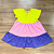 Vestido Kamylus Infantil Três Marias Amarelo Rosa Roxo Tam 2 - Imagem 1