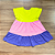 Vestido Kamylus Infantil Três Marias Amarelo Rosa Roxo Tam 2 - Imagem 2