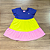Vestido Kamylus Infantil Três Marias Roxo Amarelo Rosa - Imagem 1