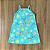 Vestido Kamylus Infantil Estampado Alças Verde Água Tam 1 - Imagem 2