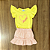 Conjunto Marlan Body Amarelo e Saia Estampada Tam 2 - Imagem 1