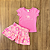 Conjunto Elian Blusa Rosa e Shorts Estampado Rosa Tam 1 - Imagem 2