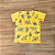 Conjunto Infantil ReiRex – Camiseta Amarela Estampada e Bermuda Preta - Imagem 2