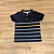 Conjunto Infantil Glinny – Camiseta Polo Preta Listrada e Bermuda Cinza - Tam 1. - Imagem 2