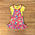 Conjunto Infantil Boca Grande – Salopete Estampada Pink e Blusa Amarela - Tam 1. - Imagem 1