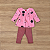 Conjunto Meia Estação Kyly BLusa ML Estampada Rosa Calça Legging Terracota Tam G - Imagem 1