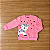 Conjunto Moletom Kyly Blusão ML Rosa Estampa Peluciada Calça Legging Estampada Azul Marinho Tam 1 - Imagem 2