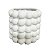 Vaso de Cerâmica Bubble Branco 13,5x13 cm - Imagem 1