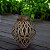 Lanterna Luminária Porta Lâmpada Vela Boho Rattan 37x28cm Marrom com Alça - Imagem 2