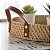 Kit com 2 Bandejas Redonda Fibra Natural com Fundo Madeira e Alça Em Pu 30x5cm e 35x6cm - Imagem 2