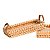 Kit com 2 Bandejas Retangular Madeira Natural Trabalhada 35x25x6 cm e 40x30x6 cm - Imagem 2