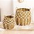 Kit com 2 Cestos Redondo Rattan Sintetico 19X19X21cm/28X28X30cm - Imagem 1