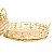 Kit com 2 Bandejas Redonda Madeira e Fibra Sintética Dourado e Branco 30X6cm/35X7cm - Imagem 4