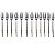 Garfo Sobremesa Petisco Inox Cabo Bolinha 11cm Kit 12 Pçs - Imagem 4