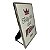 Porta Retrato 30x20cm com Vidro Borda Friso Metal Inox - Imagem 2