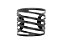 Conjunto com 4 Aneis Porta Guardanapo Aco Curves Preto 4cm - Imagem 1